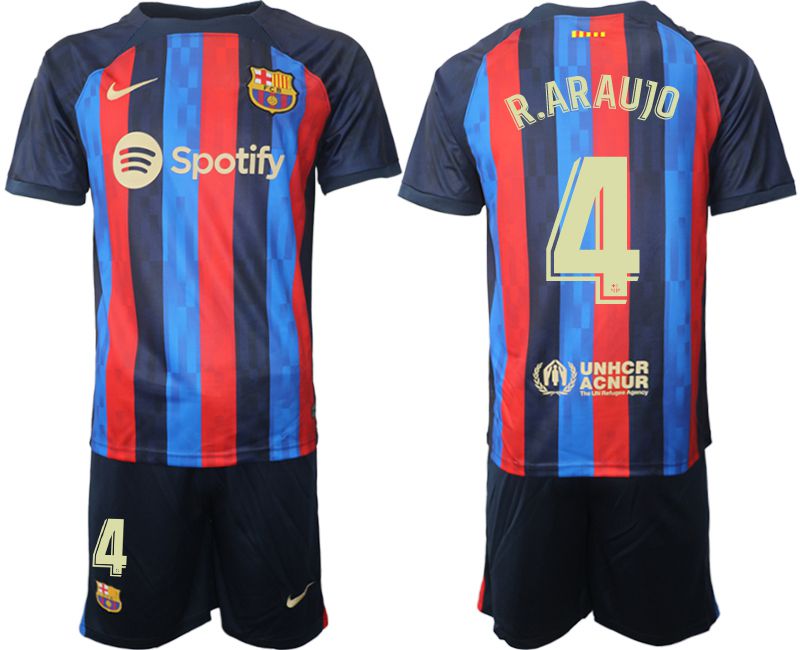 Men 2022-2023 Club Barcelona home blue #4 Soccer Jersey